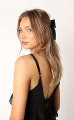 Miranda Bow Hair Clip - Black