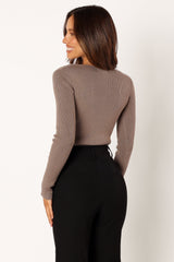 Jupiter Long Sleeve Knit Top - Mocha
