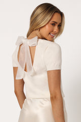 Shannon Bow Top - Off White